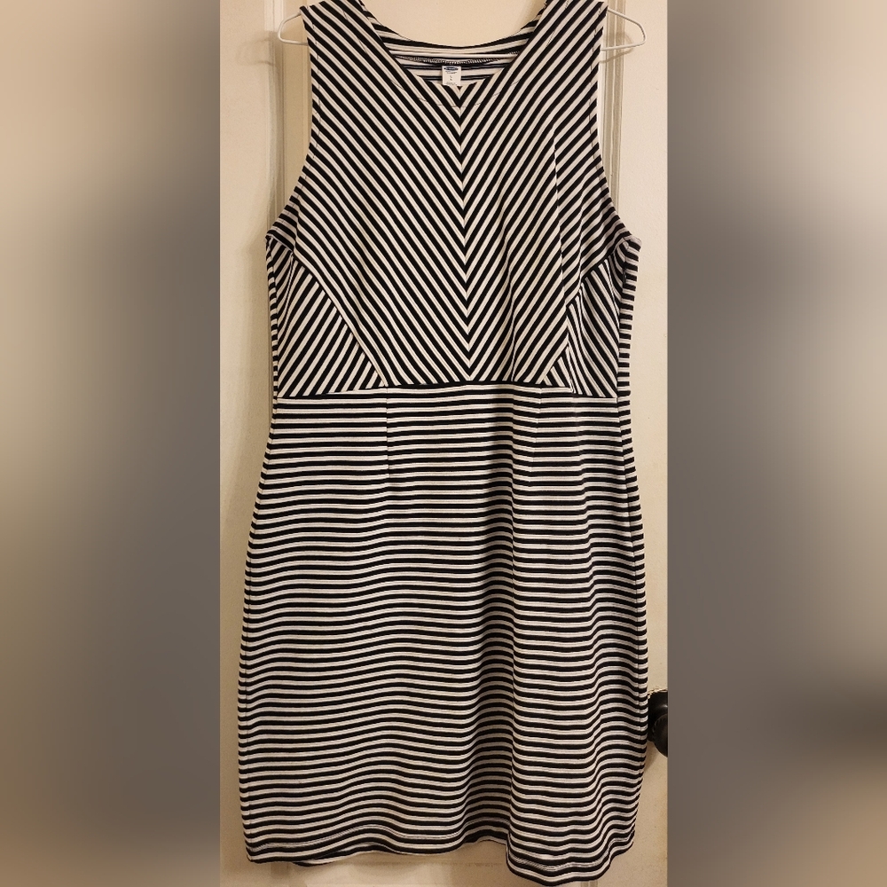 Black and White Striped Dress